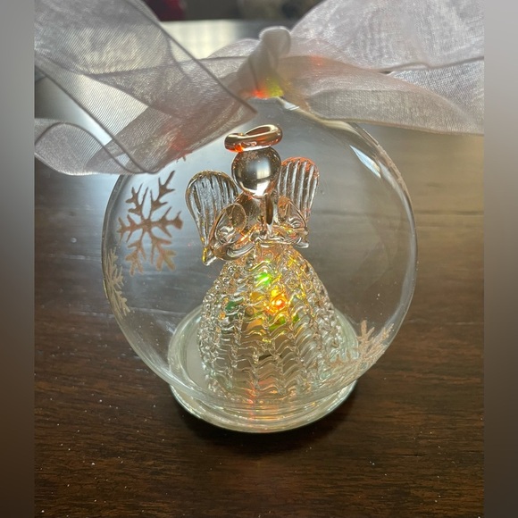 Christmas Glass Ornament Set of 5 LED Light Up Holiday Decorations Gift Boxed - Picture 9 of 11